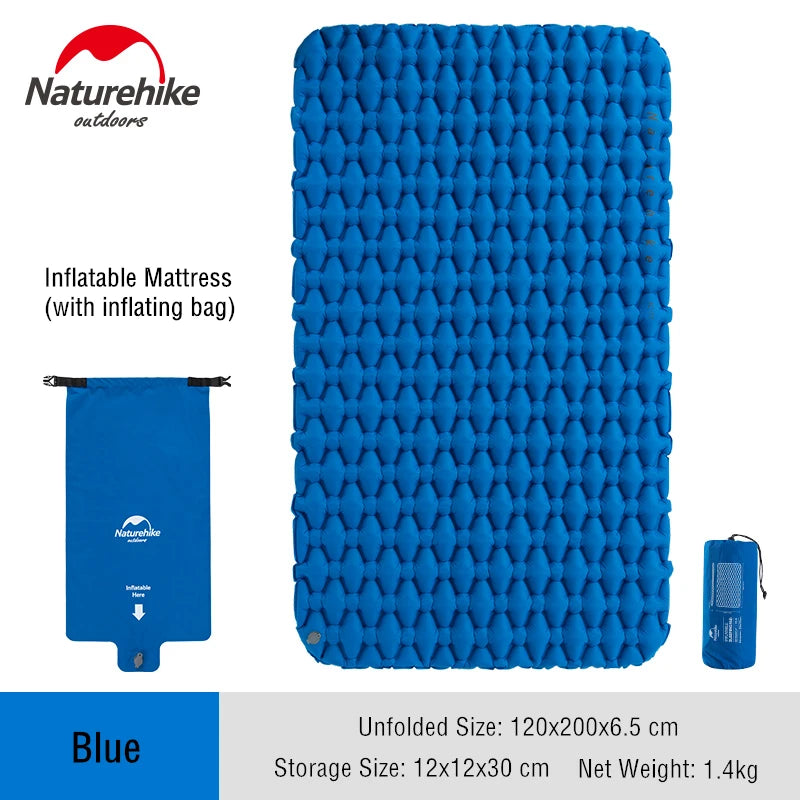 Inflatable Mattress Air Cushion Portable Sleeping Mat Damp Proof Waterproof Pad Hiking Camping Ultra-Light Travel Mat