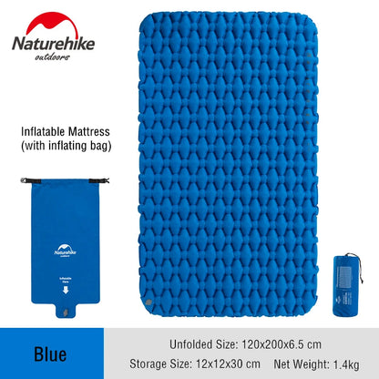 Inflatable Mattress Air Cushion Portable Sleeping Mat Damp Proof Waterproof Pad Hiking Camping Ultra-Light Travel Mat