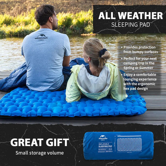 Inflatable Mattress Air Cushion Portable Sleeping Mat Damp Proof Waterproof Pad Hiking Camping Ultra-Light Travel Mat