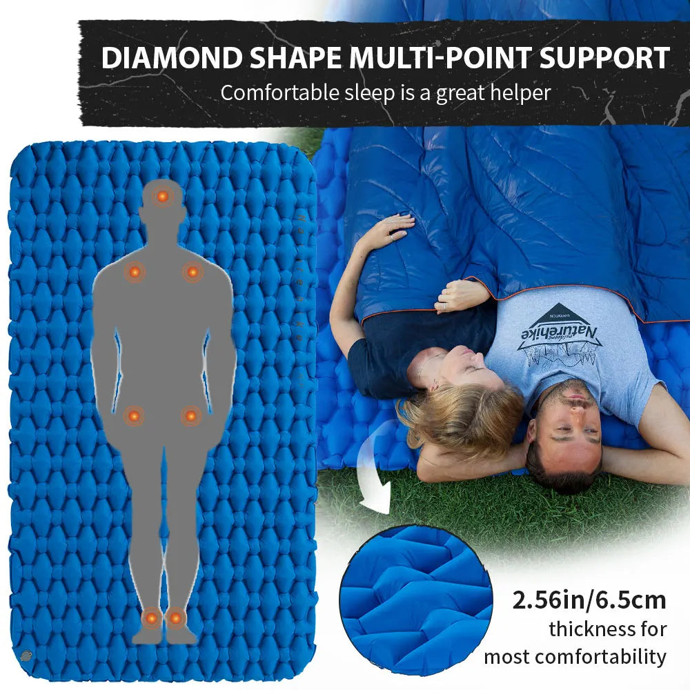 Inflatable Mattress Air Cushion Portable Sleeping Mat Damp Proof Waterproof Pad Hiking Camping Ultra-Light Travel Mat