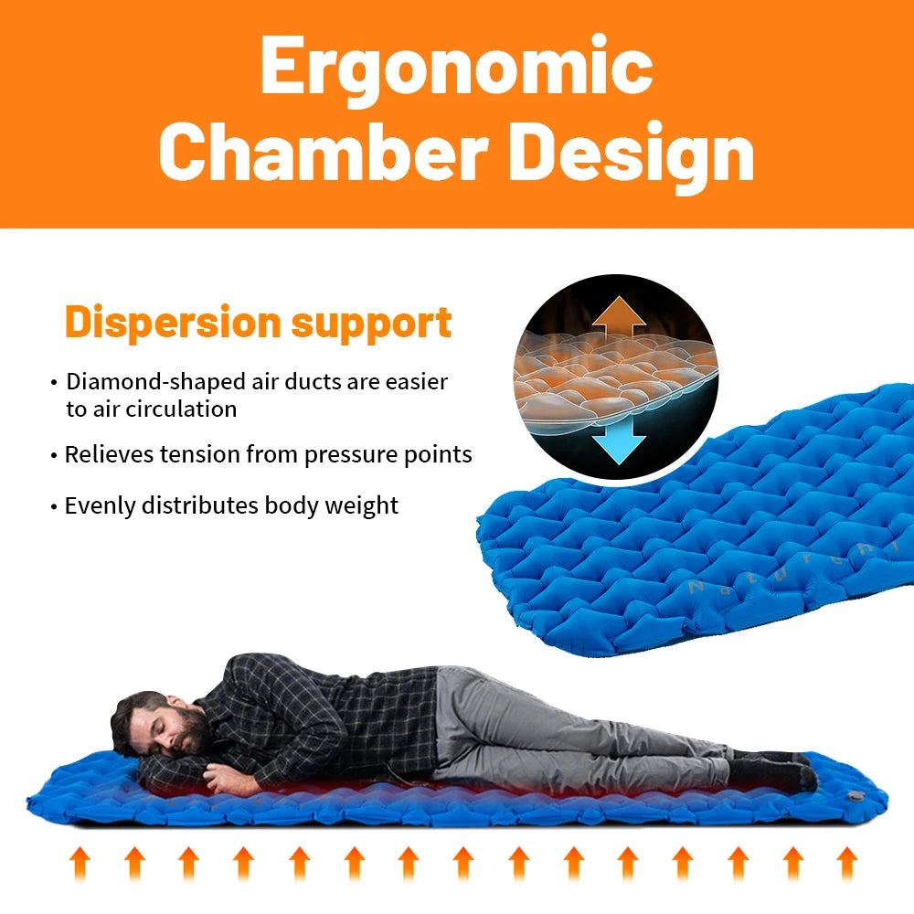 Inflatable Mattress Camping Mattress Air Mattress Ultralight Outdoor Sleeping Pad Folding Bed Hiking Sleeping Mat