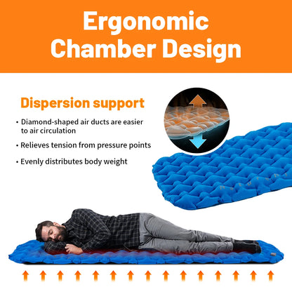 Inflatable Mattress Camping Mattress Air Mattress Ultralight Outdoor Sleeping Pad Folding Bed Hiking Sleeping Mat