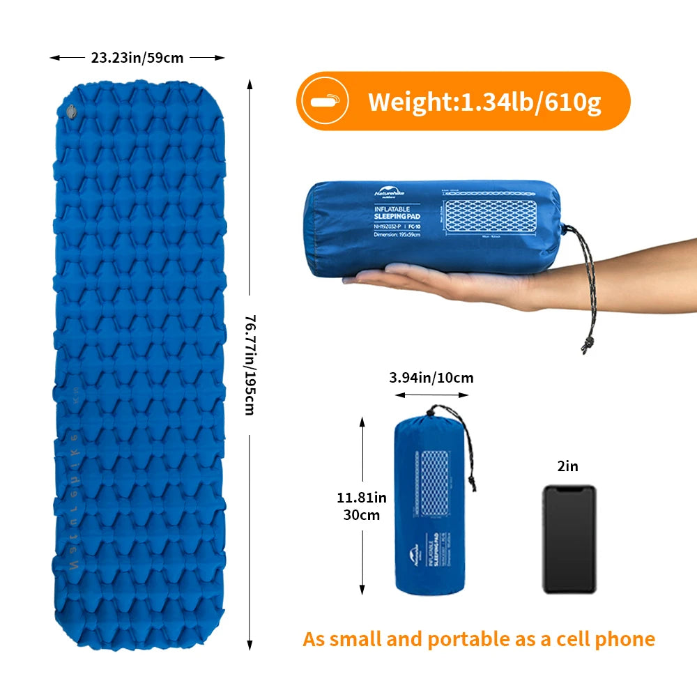 Inflatable Mattress Camping Mattress Air Mattress Ultralight Outdoor Sleeping Pad Folding Bed Hiking Sleeping Mat